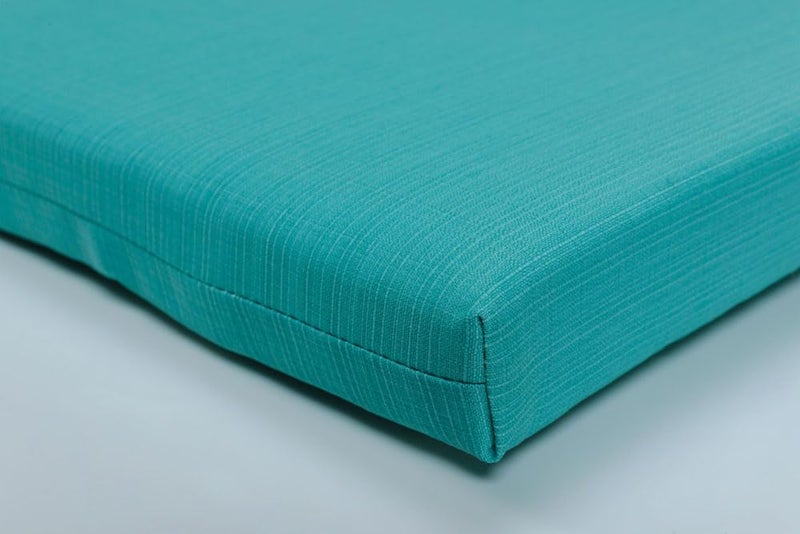 Pillow Perfect Forsyth Solid Indoor/Outdoor Patio Seat Cushions Plush Fiber Fill, Weather and Fade Resistant, Square Corner - 20" x 20", Blue, 2 Count - Image 5